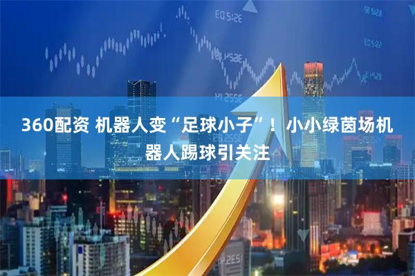 360配资 机器人变“足球小子”！小小绿茵场机器人踢球引关注
